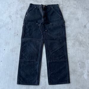 Vintage Y2K Carhartt black double knee work wear carpenter pants